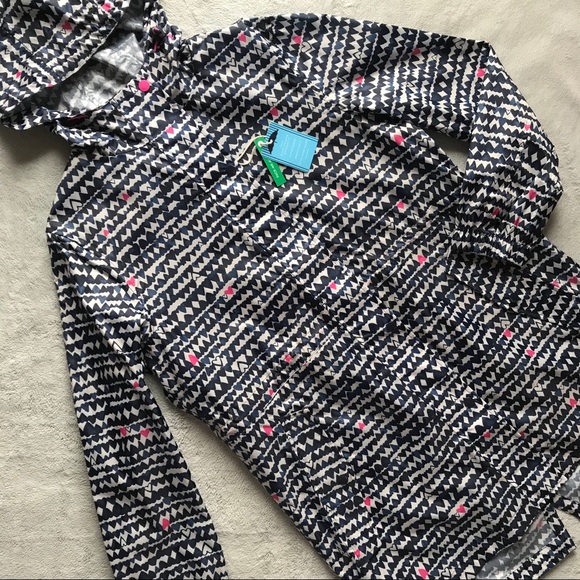 Joules Jackets & Blazers - NWT Joules Golightly Packable Hood Rain Coat Heart